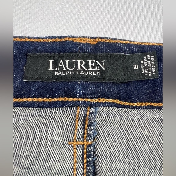 Lauren Ralph Lauren Blue Denim Jean Skirt Size 10 - Picture 3 of 16